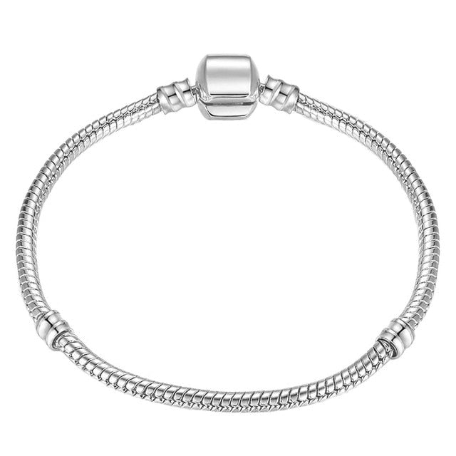 Silver Snake Chain Link Bracelet