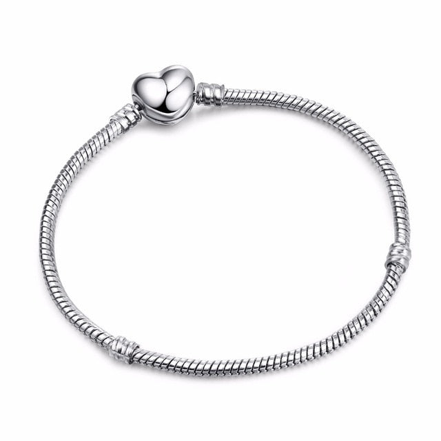 Silver Snake Chain Link Bracelet