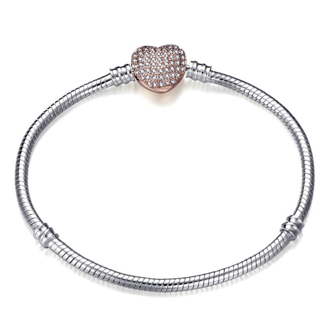 Silver Snake Chain Link Bracelet