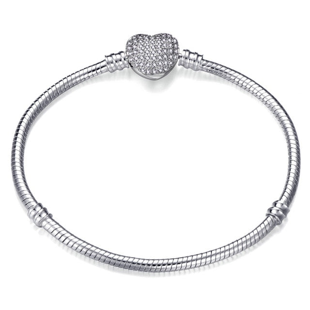 Silver Snake Chain Link Bracelet