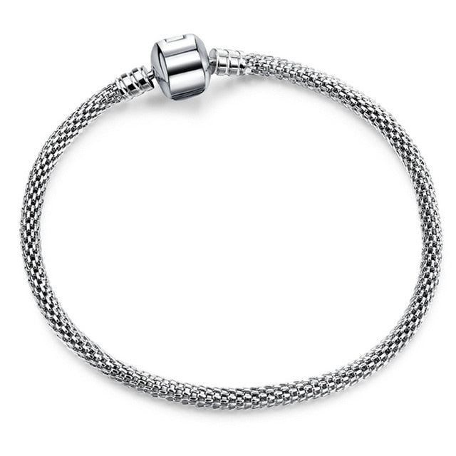 Silver Snake Chain Link Bracelet