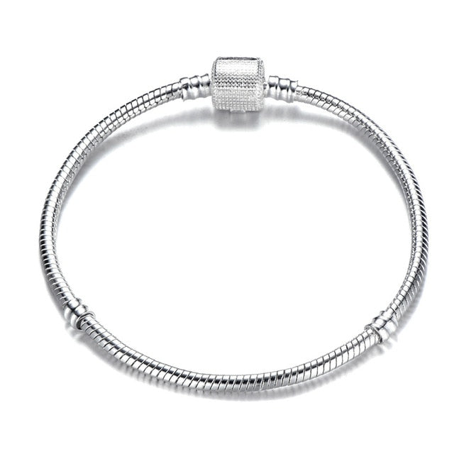 Silver Snake Chain Link Bracelet