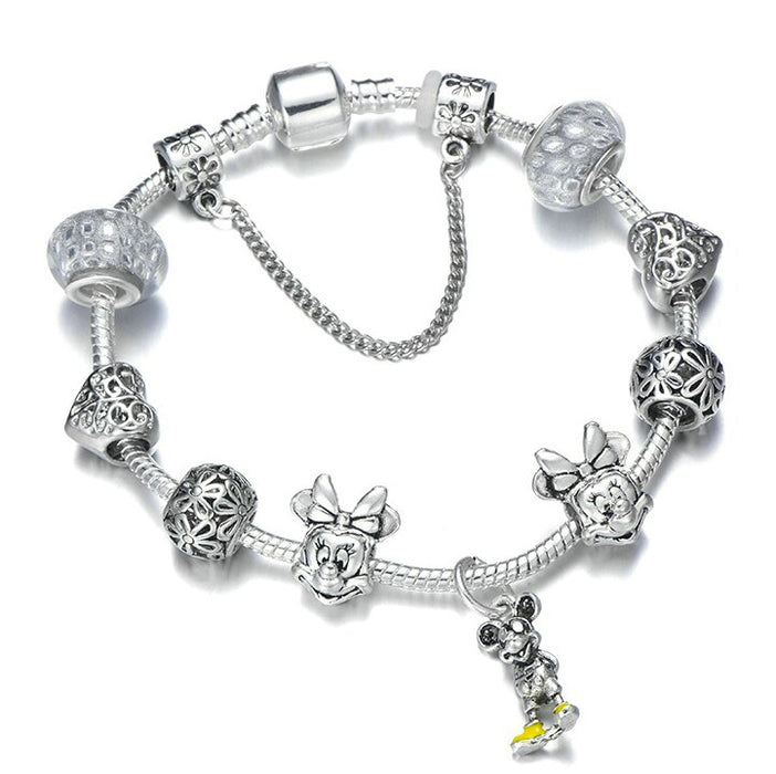 Mickey Minnie Charm Bracelet