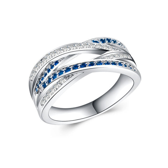 Cubic Zircon Silver Pandora Ring