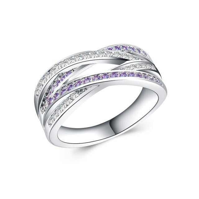 Cubic Zircon Silver Pandora Ring